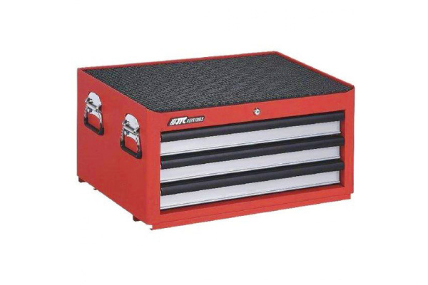 Инструментальный ящик средней глубины JTC красный, 3 секции 5639