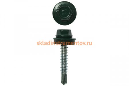 Кровельные саморезы Зубр RAL 6005, оцинкованные, 4.8x70 мм, 160 шт. 4-300315-48-070-6005