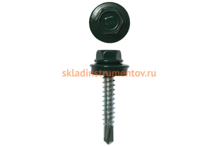 Кровельные саморезы Зубр RAL 6005, оцинкованные, 4.8x70 мм, 160 шт. 4-300315-48-070-6005