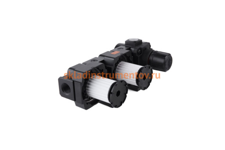 Блок подготовки воздуха: масловлагоотделитель, регулятор, манометр (3000 л/мин; 10 бар; 1/2") WIEDERKRAFT WDK-70740