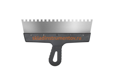 Фасадный зубчатый шпатель (300 мм, нержавеющая сталь, 8 мм) Biber 35233 тов-169784