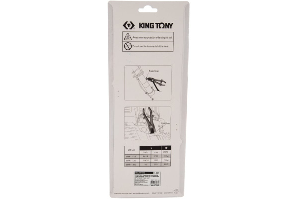 Пластиковые зажимы для шлангов (15-60 мм, 3 предмета) KING TONY 9AF113