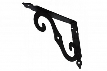 Фигурный кронштейн для полок MFK-TORG 250х200мм 2.5мм черный SB-44 К-35