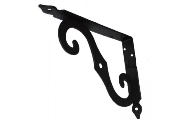 Фигурный кронштейн для полок MFK-TORG 100х75мм 2.5мм черный SB-44 К-29