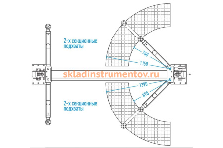2х-стоечный подъемник NORDBERG 4 т, 220 В N4121B-4T