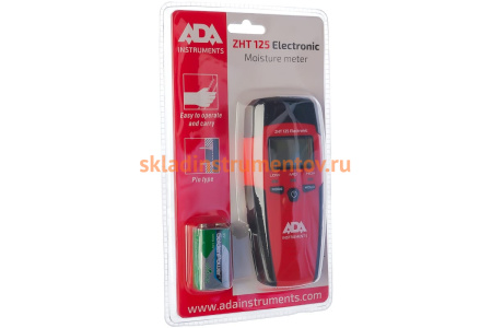 Контактный измеритель влажности древесины и стройматериалов ADA ZHT 125 Electronic А00398