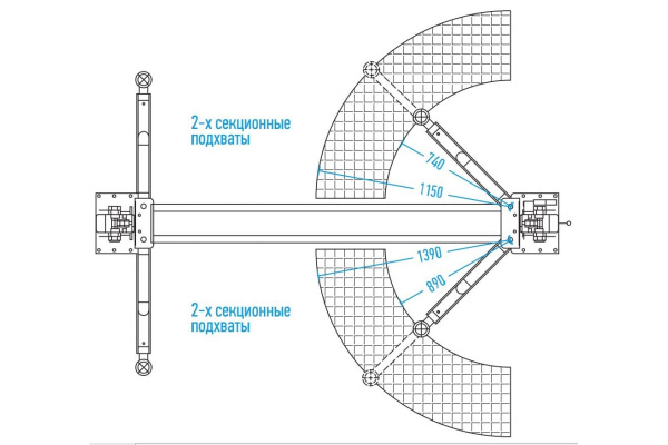 2х-стоечный подъемник NORDBERG 4 т, 220 В N4121B-4T