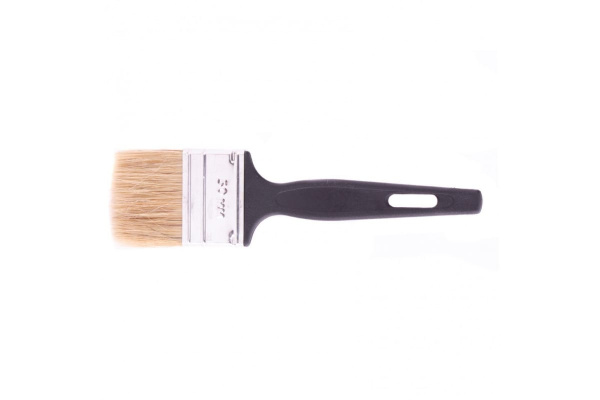 Флейцевая кисть 50х6, натуральная щетина, пластиковая ручка СИБРТЕХ Стандарт 82504
