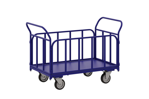 Тележка RUSKLAD платформенная с трубчатыми бортами ТБ 2 (600x900) d125мм Тележка RUSKLAD платформенная с трубчатыми бортами ТБ 2 (600x900) d125мм