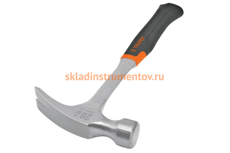 Молоток-гвоздодер TRUPER MXR-16 17857 с полированным бойком, металлическая ручка