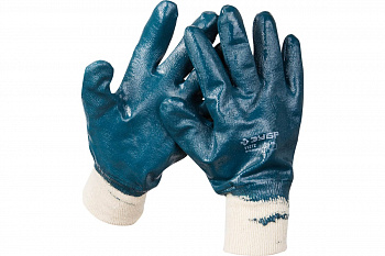 Перчатки "МАСТЕР" рабочие с манжетой с нитриловым покрытием (р. M 8) Зубр 11272-M