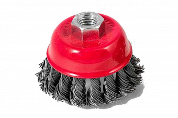 Щётка-крацовка с крученым ворсом (125 мм; M14; жесткая) для УШМ Orientcraft OCCBAKAG1255