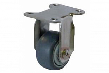 Колесо серая мягкая резина неповоротное SUS 304 50 мм MFK-TORG 3052050НЕРЖ