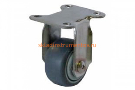 Колесо серая мягкая резина неповоротное SUS 304 50 мм MFK-TORG 3052050НЕРЖ
