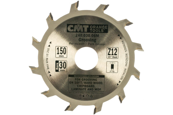 Диск пильный по дереву (150х30х3/2 мм; Z12) CMT 240.030.06M