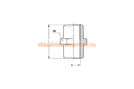 Муфта цилиндрическая мама 3/8" - мама 3/8" 1225/4 280/8 F3/8*F3/8" GAV 10073