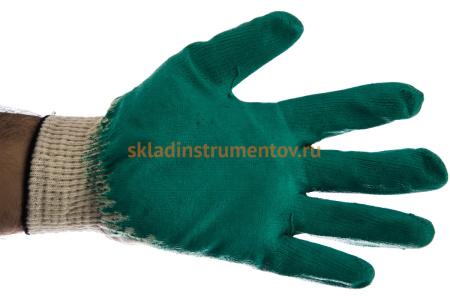 Мужские перчатки х/б с одинарным латексным покрытием Archimedes STABI 91978