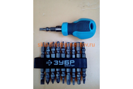 Набор бит МХ-10 Cr-V, двусторонние для шуруповерта ЗУБР 26089-H10