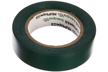 Изолента ПВХ HAUPA цвет зеленый, шир.15мм, длина 10 м, d 60 мм 263814