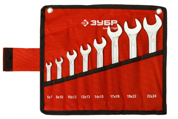 Набор рожковых гаечных ключей 8 шт 6 - 24 мм Зубр 27010-H8_z01
