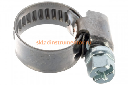 Ленточный червячный хомут 010-016мм нержавеющая сталь JTC-ZN16