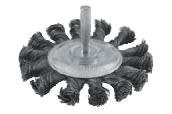 Корщетка дисковая прямая для дрели со шпилькой, стальная витая проволока, 100мм Контрфорс 106210