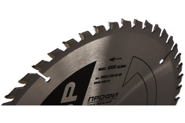 Диск пильный ПРОФИ Чистый рез по дереву (235х30 мм; 48Т) Зубр 36852-235-30-48