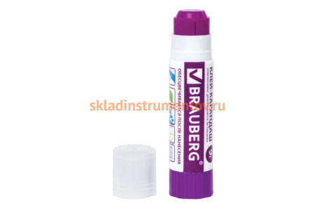 Клей-карандаш BRAUBERG 9 г, обесцвечивающийся после высыхания 220872