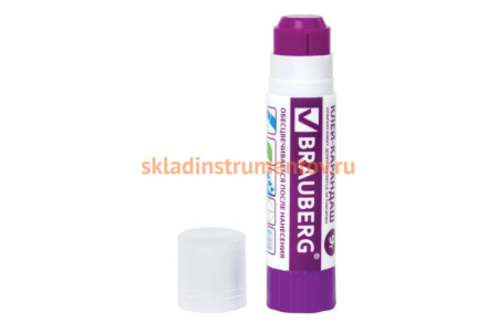 Клей-карандаш BRAUBERG 9 г, обесцвечивающийся после высыхания 220872