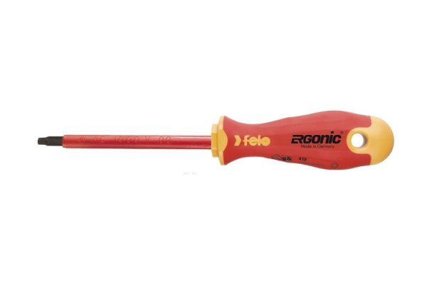 Диэлектрическая отвертка Felo Ergonic квадрат SQ 1X100 41910090