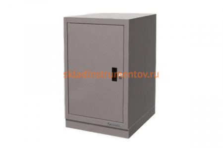 Тумбочка верстачная серая с дверью и замком (600х500х820 мм) FERRUM 01.410-7001