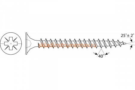 Универсальные шурупы Зубр для дерева ДСП ДВП желтопассивированные PZ 3.5x45 мм ТФ7 65 шт. 4-300397-35-045