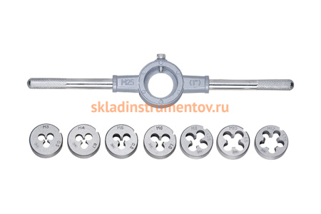 Набор плашек (М3-М12; 8 предметов) СИБРТЕХ 77309