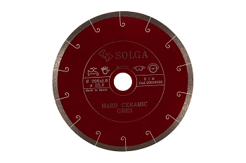 Диск алмазный сплошной (200х25,4 мм) HARD CERAMICS Solga Diamant 20010200