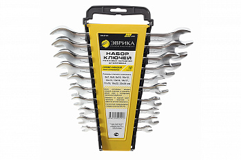 Набор рожковых ключей ЭВРИКА 6-24мм, холдер, 10 предметов ER-51101