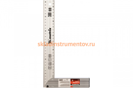 Угольник MATRIX 300 мм, алюминиевый, литой 32472