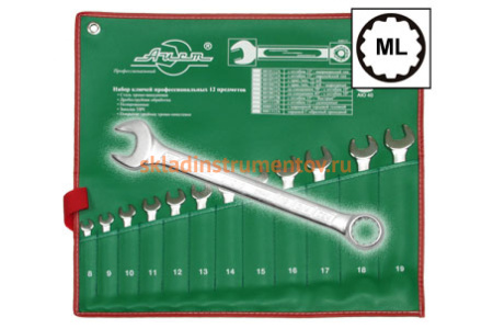 Набор ключей комбинированных 12 (33) предметов AIST 0011312A 00-00009253