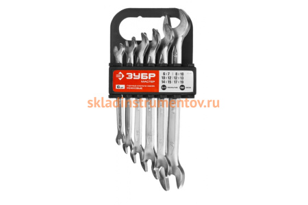 Набор рожковых гаечных ключей 6 шт 6 - 19 мм Зубр 27011-H6_z01