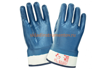 Перчатки 2Hands джерси/полное покрытие нитрилом, манжет крага 0533-10 Перчатки 2Hands джерси/полное покрытие нитрилом, манжет крага 0533-10