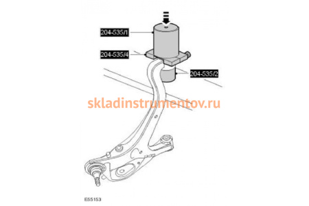 Набор для замены задних сайлентблоков поперечного рычага подвески Land Rover AIST 00-0002072