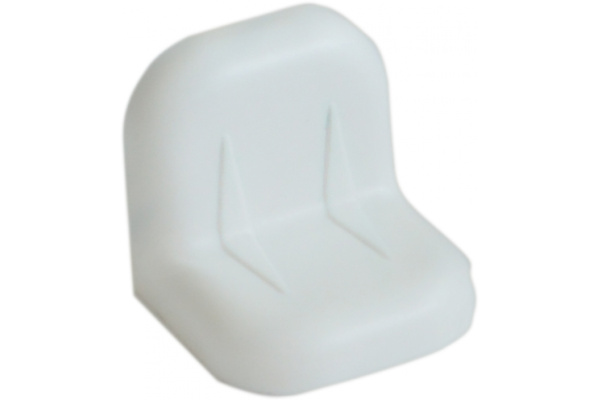 Уголок с заглушкой MFK-TORG 24х24х25х1.2 белый 1 24 24 1