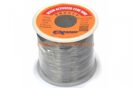 Припой (0.6 мм, 0.5 кг, Sn60/Pb40, СF10 флюс RA) ASAHI 00-00000296