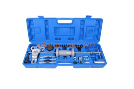 Обратный молоток для съема подшипников в наборе со сменными лапами 16 предметов ROCKFORCE RF-664B