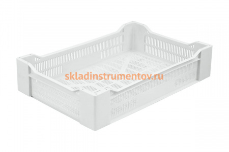 Ягодный ящик п/э 600х400х135 белый морозостойкий Тара.ру 02493