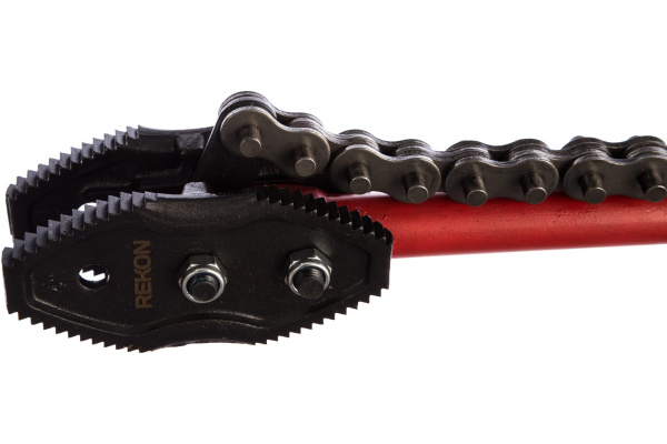 Двуконцевой двусторонний цепной трубный ключ REKON до 4" 029004