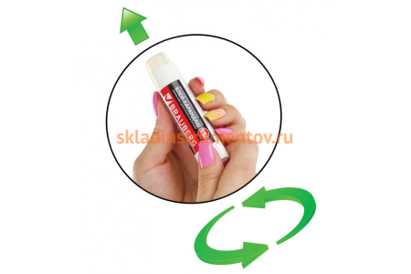 Клей-карандаш BRAUBERG Crystal прозрачный, 15 г 224337