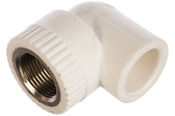 Комбинированный уголок Энкор PPRC ф 25ммх 3/4 ВР белый 45373