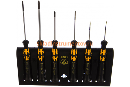Набор отверток Wera A/6 Electronics Screwdriver Set+Rack 6 шт. WE-030170
