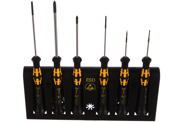 Набор отверток Wera A/6 Electronics Screwdriver Set+Rack 6 шт. WE-030170
