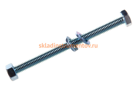 Болт с шестигранной головкой в комплекте с гайкой, шайбой, шайбой пружинной, ЗУБР, МАСТЕР, 303436-06-080